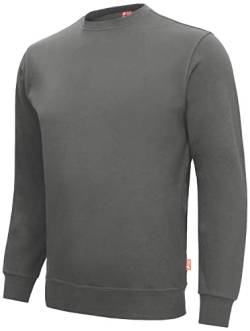 Nitras MOTION TEX LIGHT 7015 Arbeits-Pullover - leichter Baumwoll-Pulli - Sweater für die Arbeit - Grau - 3XL von Nitras