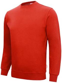 Nitras MOTION TEX LIGHT 7015 Arbeits-Pullover - leichter Baumwoll-Pulli - Sweater für die Arbeit - Rot - 5XL von Nitras
