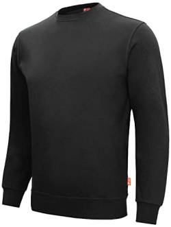 Nitras MOTION TEX LIGHT 7015 Arbeits-Pullover - leichter Baumwoll-Pulli - Sweater für die Arbeit - Schwarz - 5XL von Nitras