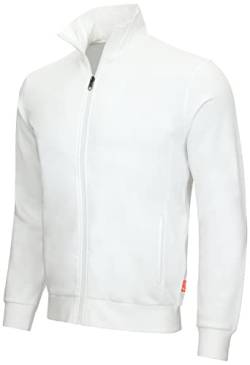 Nitras MOTION TEX LIGHT 7020 Arbeits-Pullover - Pulli mit Reißverschluss - Sweater für die Arbeit - Weiß - XL von Nitras