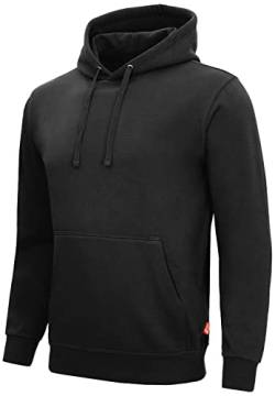 Nitras MOTION TEX LIGHT 7025 Arbeits-Kapuzen-Pullover - Pulli mit Kapuze - Hoodie für die Arbeit - Schwarz - 6XL von Nitras