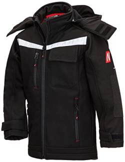 Nitras Motion TEX Kids 7180 Kinder-Softshelljacke - Regenjacke mit Kapuze - Wind- & wasserabweisend - Schwarz - 98/104 von Nitras