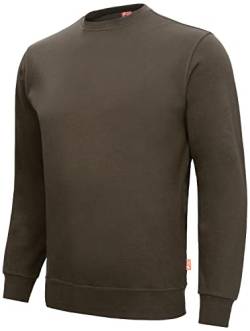 Nitras Motion TEX Light 7015 Arbeits-Pullover - Leichter Baumwoll-Pulli - Sweater für die Arbeit - Braun - 2XL von Nitras