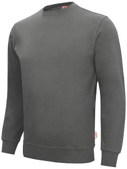 Nitras Motion TEX Light 7015 Arbeits-Pullover - Leichter Baumwoll-Pulli - Sweater für die Arbeit - Grau - 4XL von Nitras