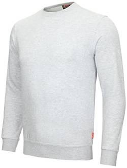 Nitras Motion TEX Light 7015 Arbeits-Pullover - Leichter Baumwoll-Pulli - Sweater für die Arbeit - Hellgrau - 2XL von Nitras