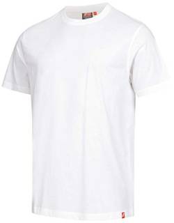 Nitras Motion TEX Light Arbeits-T-Shirt - Kurzarm-Hemd aus 100% Baumwolle - für die Arbeit - Weiß - 2XL von Nitras