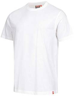 Nitras Motion TEX Light Arbeits-T-Shirt - Kurzarm-Hemd aus 100% Baumwolle - für die Arbeit - Weiß - 3XL von Nitras