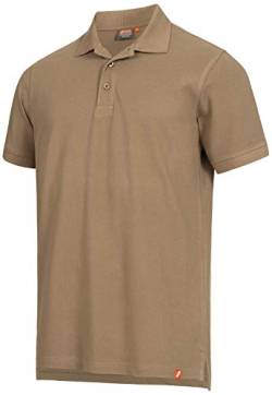 Nitras Motion TEX Light Arbeits-T-Shirt - Kurzarm-Polo-Hemd aus 100% Baumwolle - für die Arbeit - Beige - M von Nitras