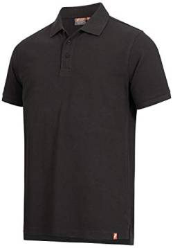 Nitras Motion TEX Light Arbeits-T-Shirt - Kurzarm-Polo-Hemd aus 100% Baumwolle - für die Arbeit - Schwarz - 2XL von Nitras