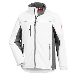 Nitras Motion TEX Light - Herren Softshell-Arbeitsjacke | Wasser- und Windabweisende Softshelljacke - Weiß/Grau Gr XXL von Nitras