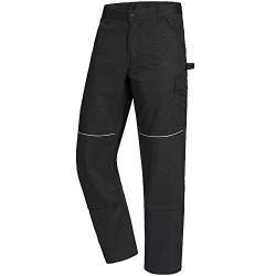 Nitras Motion Tex Light Männer-Cargohose - Bundhose für die Arbeit - Schwarz - 64 von Nitras