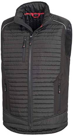 Nitras Motion Tex Plus 7660 Softshellweste - windfeste Outdoor-Weste für die Arbeit - Schwarz - 4XL von Nitras