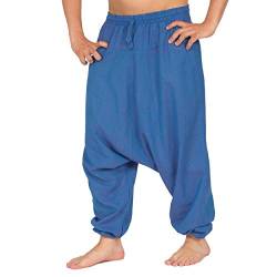 Nitya Design Aladinhose Pumphose Haremshose Sarouel Hose Shalwar Hose Unisex S, M/L, XL - Nepal Shop blau XL von Nitya Design