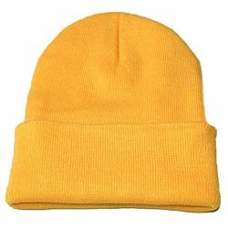 Niunu Kind Strickmütze Wintermütze Kindmütze Bommelmütze warme Kind Mütze Einfarbig Strickmütze Bommel Winter Beanie Mütze Winter Mütze, Einheitsgröße von Niunu