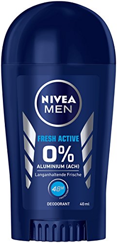 NIVEA MEN Fresh Active Deo Stift im 6er Pack (6 x 40 ml), Deo ohne Aluminium mit erfrischender Formel, Deodorant Stick mit 48h Schutz pflegt die Haut von Nivea Men