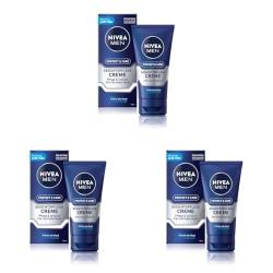 NIVEA MEN Protect & Care Gesichtspflege Creme (75 ml), beruhigende Gesichtscreme für Männer, feuchtigkeitsspendende Tagescreme mit Aloe Vera und Pro Vitamin B5 (Packung mit 3) von Nivea Men