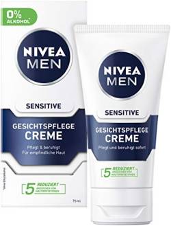 NIVEA MEN Sensitive Gesichtspflege Creme im 1er Pack (75 ml), Feuchtigkeitscreme für Männer mit empfindlicher Haut, beruhigende Gesichtscreme von Nivea Men
