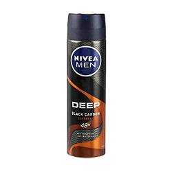 3er Pack - Nivea Men Deospray - Deep Black Carbon Dark Espresso - Antitranspirant - 150ml von Nivea
