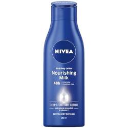 NIVEA Rich Nourishing Body Lotion, Dry To Very Dry Skin 250ml (Pack of 2) Deep Nourishment Formula for Dry and Very Dry Skin, Enriched With Shea Butter and Serum, Provides Comfort and Softness von Nivea