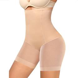 Niwicee Bauchweg Unterhose Damen Miederhose Hohe Taille Nahtlos Formend Bauch Weg Bauchkontrolle Unterwaesche,Hip Lifting Body Shaper Unterwäsche-Beige-M von Niwicee