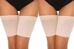 Niwicee Elastische Oberschenkelbänder Damen Oberschenkelschoner Verhindern Reibung Anti Rutsch Thigh Bands Protektor Anti-Reibung Bänder Oberschenkel Socken mit Silikon-2*Farbe-B von Niwicee