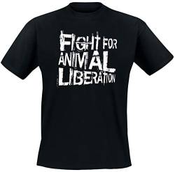 Fight for Animal Liberation T-Shirt, Schwarz, Grösse L von Nix-Gut