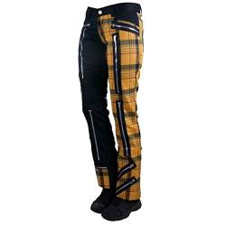 Nix-Gut - Tartan, Frauenhose, Farbe: Schwarz/Gelb von Nix-Gut