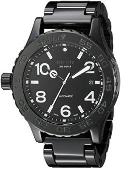 NIXON Herren-Armbanduhr A148-001-00 Keramik 42-20 Analog-Anzeige Schweizer Quarz Schwarz, Schwarz, Einheitsgröße, Armband von Nixon