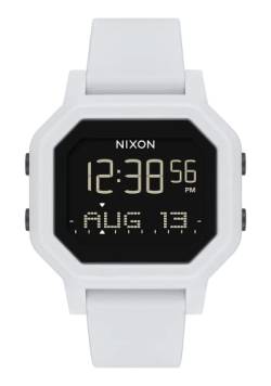 NIXON Siren A1311 - White - 100m Water Resistant Women's Digital Sport Watch (38mm Watch Face, 18mm-16mm Pu/Rubber/Silicone Band) - Made with #Tide Recycled Ocean Plastics von Nixon