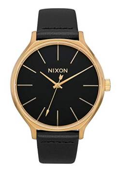 Nixon Armbanduhr Clique Leder Gold / Black von Nixon