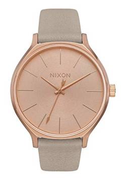 Nixon Armbanduhr Clique Leder Rose Gold / Gray von Nixon