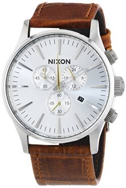 Nixon Armbanduhr Sentry Chrono Leder Saddle Gator von Nixon