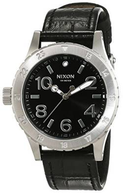 Nixon Damen-Armbanduhr 38-20 Leather Black Gator Analog Quarz Leder A4671886-00 von Nixon