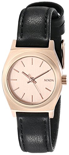 Nixon Damen-Armbanduhr Small Time Teller Analog Quarz Leder A5091932-00 von Nixon