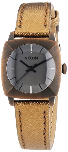 Nixon Damen-Armbanduhr XS Parody Antique Copper Analog Quarz Leder A401894-00 von Nixon