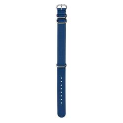 Nixon FKM Rubber NATO Wechselarmband für Uhren mit 20 mm Abstand aus Silikon und Kautschuk in der Farbe Marineblau/Blau mit Schnalle und Beschläge aus Edelstahl, BA005-3391-00 von Nixon