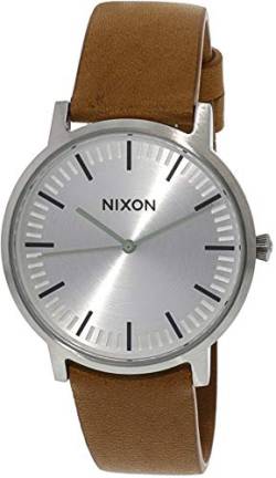 Nixon Herren Analog Quarz Smart Watch Armbanduhr mit Leder Armband A1058-2853-00 von Nixon