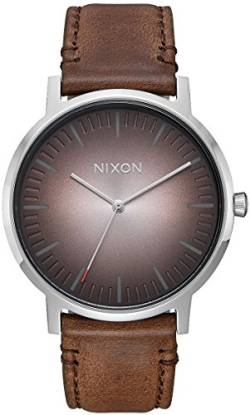 Nixon Herren Analog Quarz Uhr mit Leder Armband A1058-2594-00 von Nixon