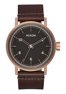 Nixon Herren Analog Quarz Uhr mit Leder Armband A1194-2001-00 von Nixon