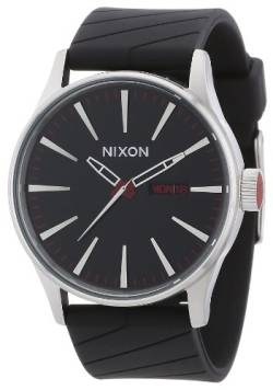 Nixon Herren-Armbanduhr XL The Sentry Black Analog Quarz Plastik A027000-00 von Nixon