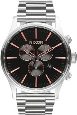 Nixon Herren Chronograph Quarz Uhr mit Edelstahl Armband A3862064-00 von Nixon