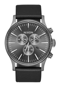 Nixon Unisex Analog Japanisches Quarzwerk Uhr mit Leder Armband A405-680-00 von Nixon