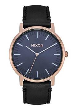 Nixon Unisex Erwachsene Analog Quarz Uhr mit Leder Armband A1058-3005-00 von Nixon