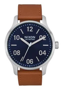 Nixon Unisex Erwachsene Analog Quarz Uhr mit Leder Armband A1243-2186-00 von Nixon