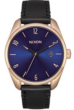 Nixon Unisex Erwachsene Analog Quarz Uhr mit Leder Armband A473-2763-00 von Nixon