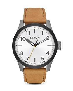 Nixon Unisex Erwachsene Analog Quarz Uhr mit Leder Armband A975-2741-00 von Nixon