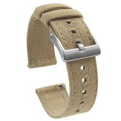 Niziruoup Canvas Uhrenarmband 20mm mit Schnellverschluss, Quick Release Canvas Armband Uhr Schnellverschluss Militärisch Segeltuch Armband Uhrenarmbänder Ersatzarmbänder für Herren Damen von Niziruoup