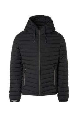 No Excess Regular Fit Steppjacke schwarz, Einfarbig von No Excess