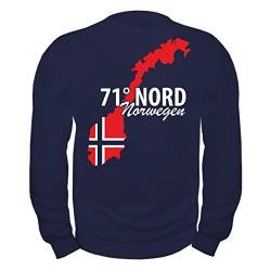 No Fight No Glory Männer und Herren Sweatshirt 71 Grad Nord NORWEGEN (mit Rückendruck) Größe S - 10XL von No Fight No Glory