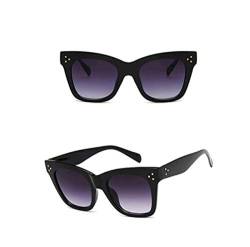 No Name Ltd IBIZA UK Sonnenbrille mit Katzenaugen-Motiv, Übergröße, Retro, Vintage, Katzenauge, reflektierend, Schwarz, Schwarz , Einheitsgröße von No Name Ltd